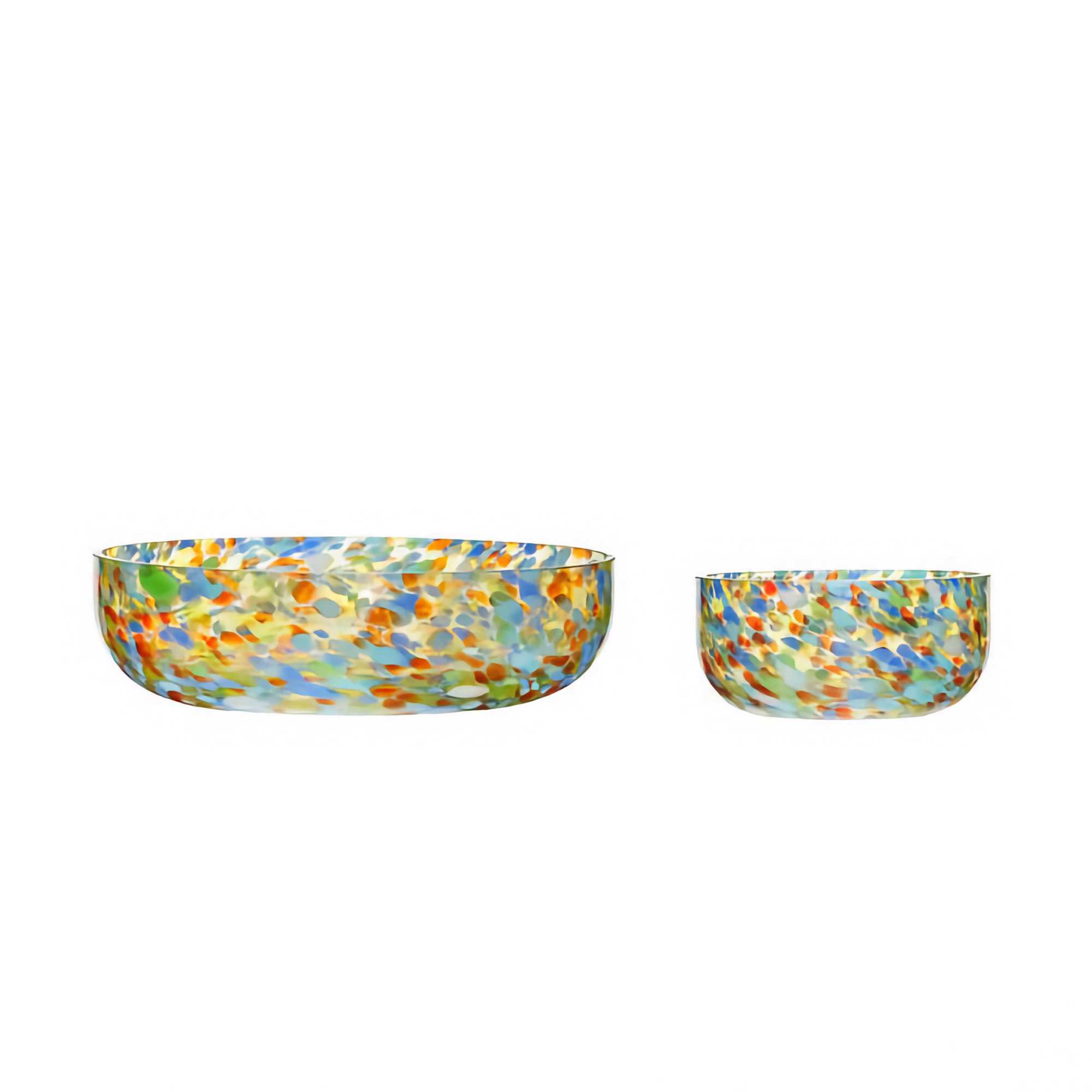 Hubsch Confetti Bowls Set of 2, Multicolour