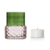 Villa Collection Glow tealight holder, green/rose