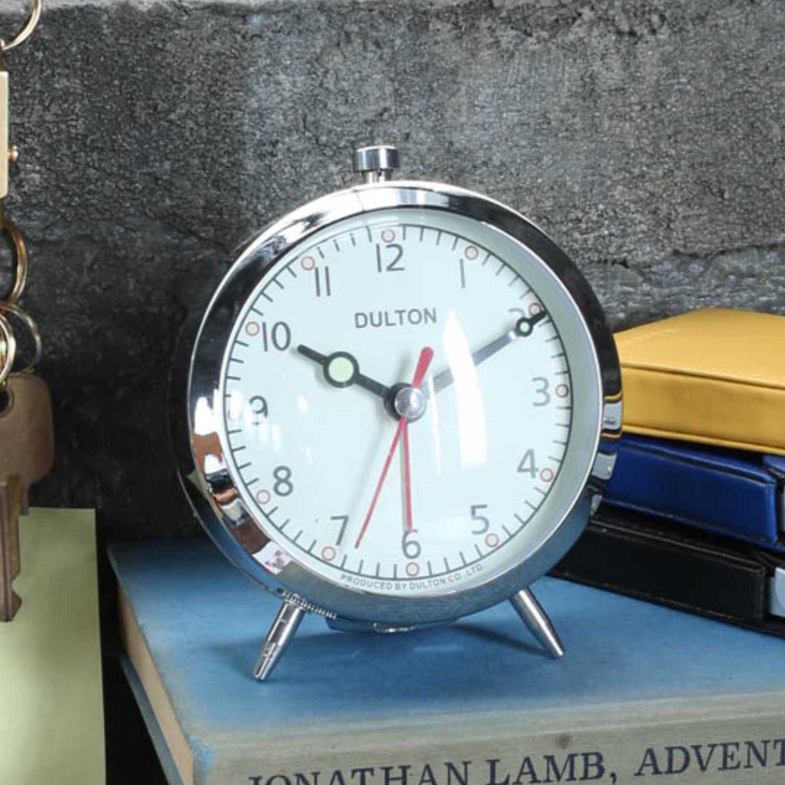 Dulton alarm clock, Chrome