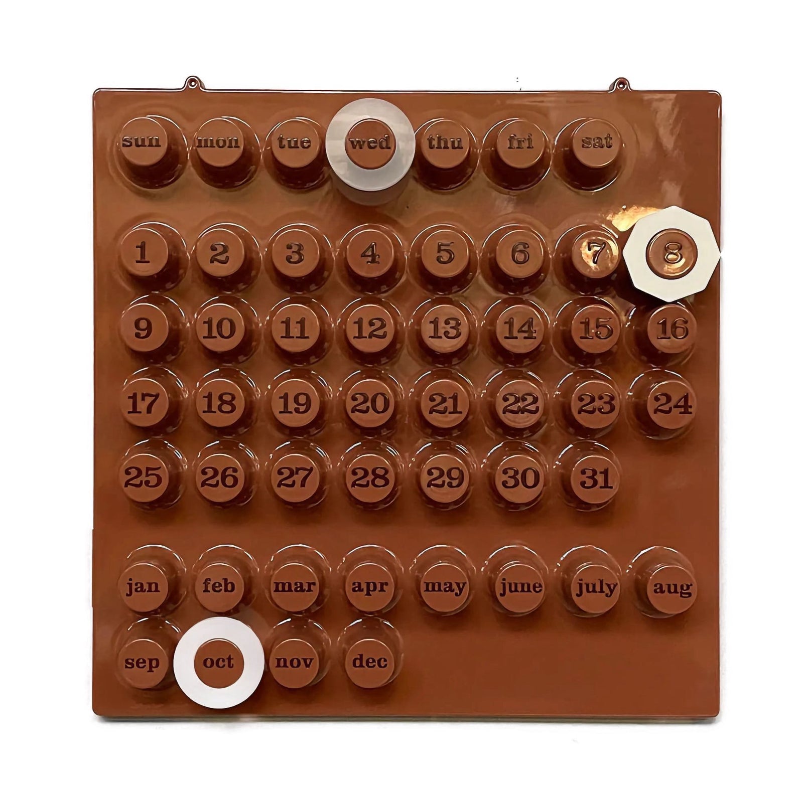 Ring-A-Date perpetual calendar, café mousse