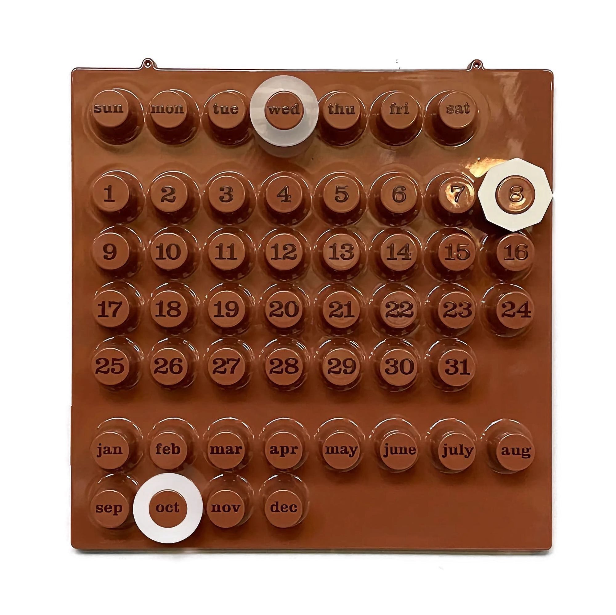 Ring-A-Date perpetual calendar, café mousse