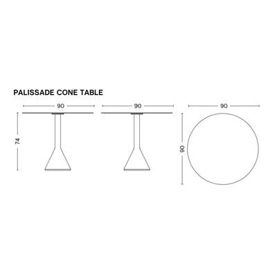 HAY Palissade cone table Ø90, olive