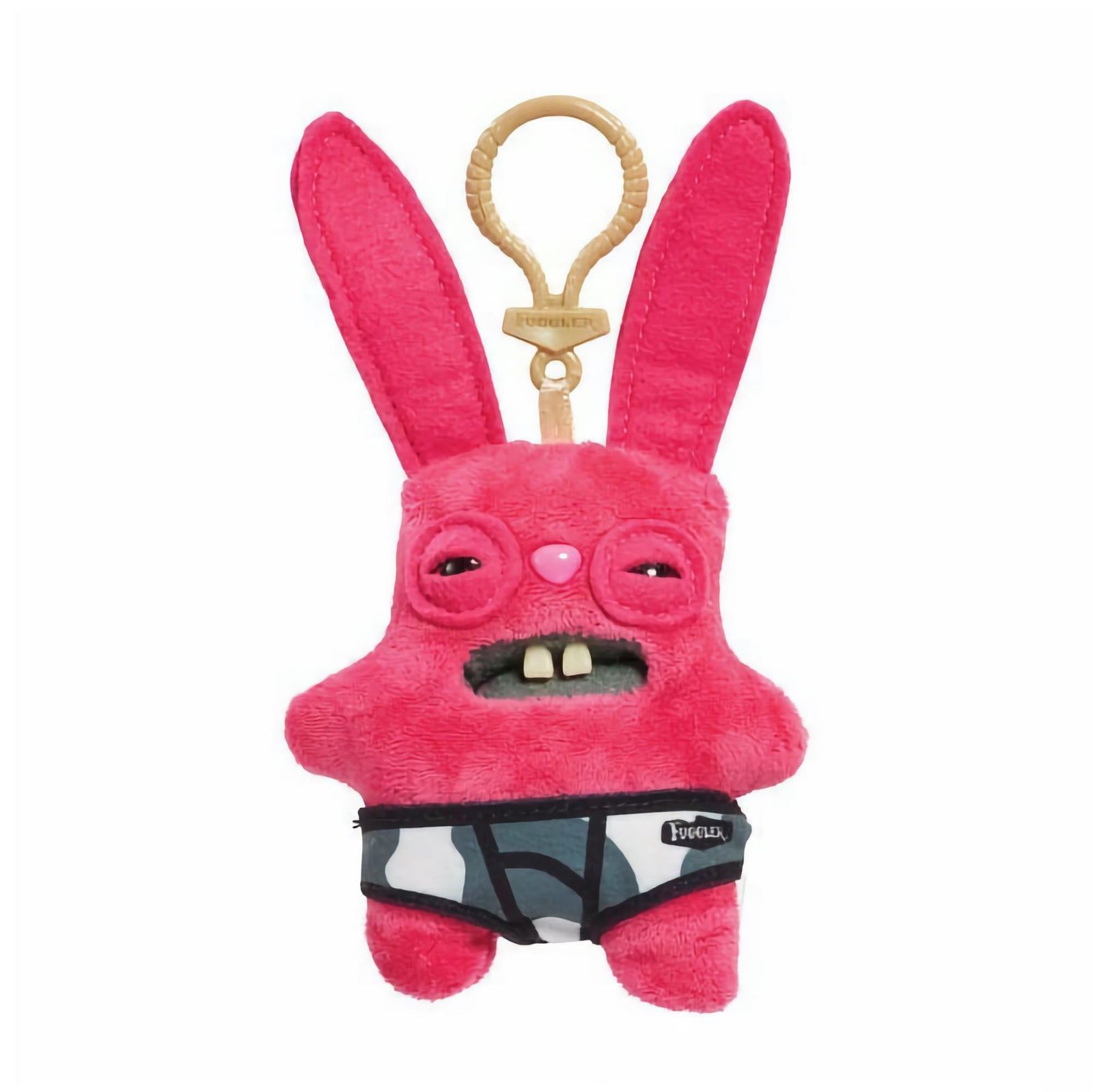 Fuggler funny ugly monster key ring, rabid rabbit pink
