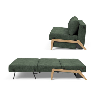 Innovation Living Cubed 160 Wood sofa bed, 281 avella pine green