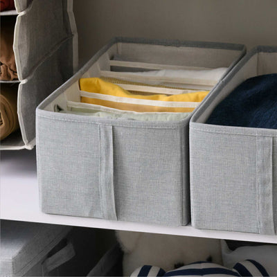 Gudee ALFIO storage box 7 sections, Linen blue