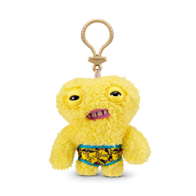 Fuggler funny ugly monster key ring, squidge yellow