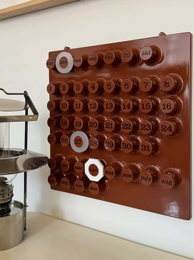 Ring-A-Date perpetual calendar, café mousse