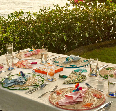 Coro Cora Flowers Around placemat, natural