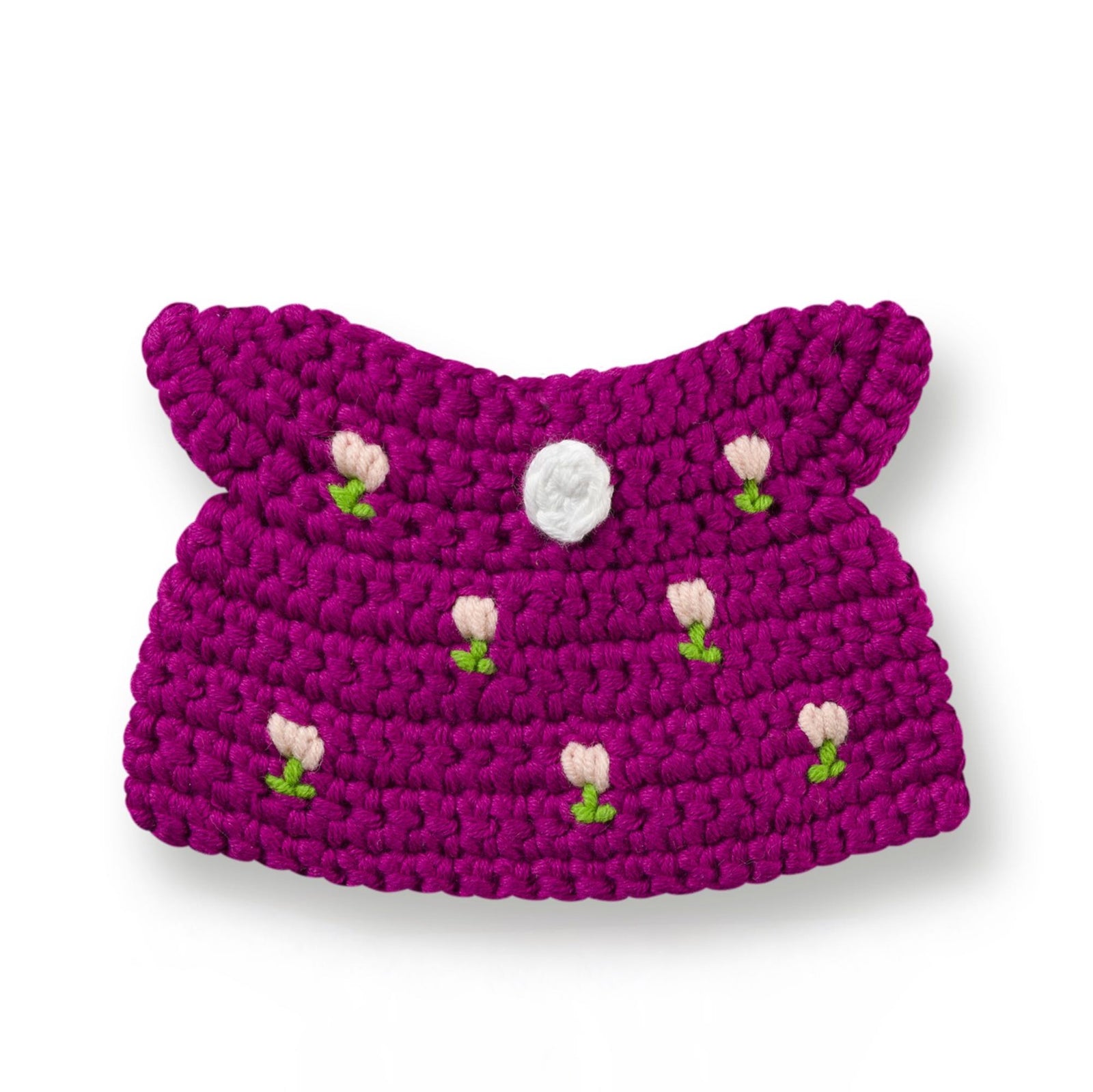 Just Dutch handmade crocheted outfit, Cerise Tulip dress