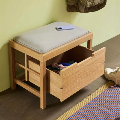 Hübsch Bifi bench, sand/natural