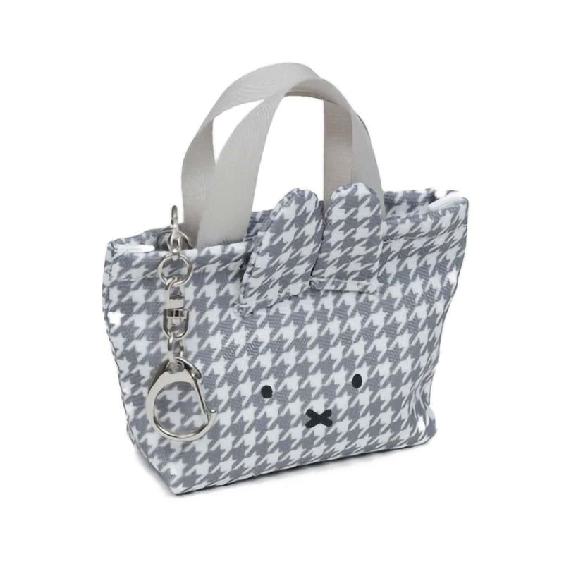 Miffy Chidori & Monotone Mini Tote key charm, white