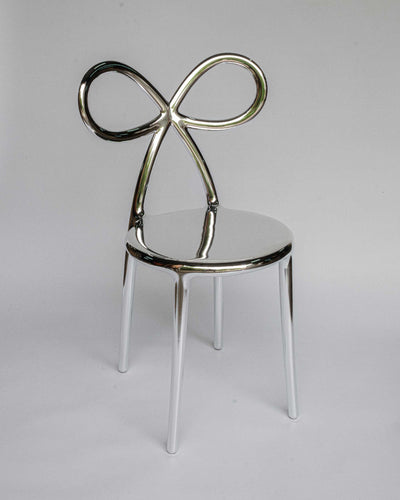 Qeeboo Ribbon chair metal finish, silver