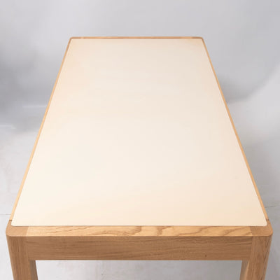 ex-display | Muuto Workshop table (130x65cm), warm grey linoleum/oak