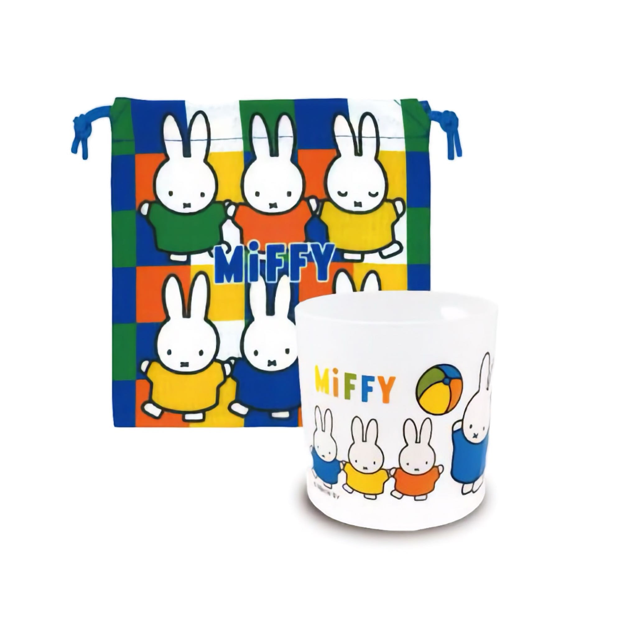Miffy mini cup & drawstring bag, faces