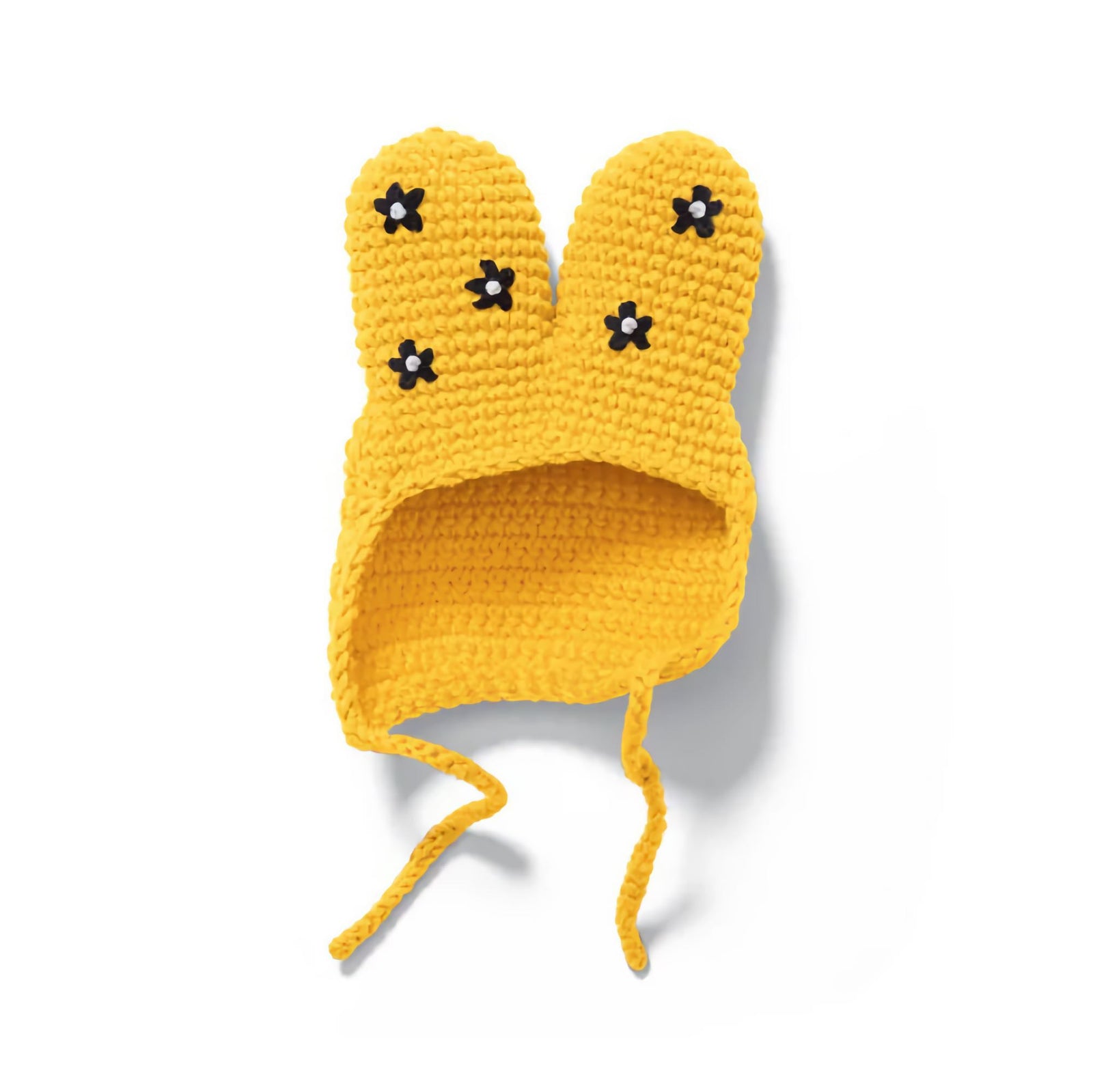 Just Dutch handmade crocheted outfit, Bee Hat with Flowers