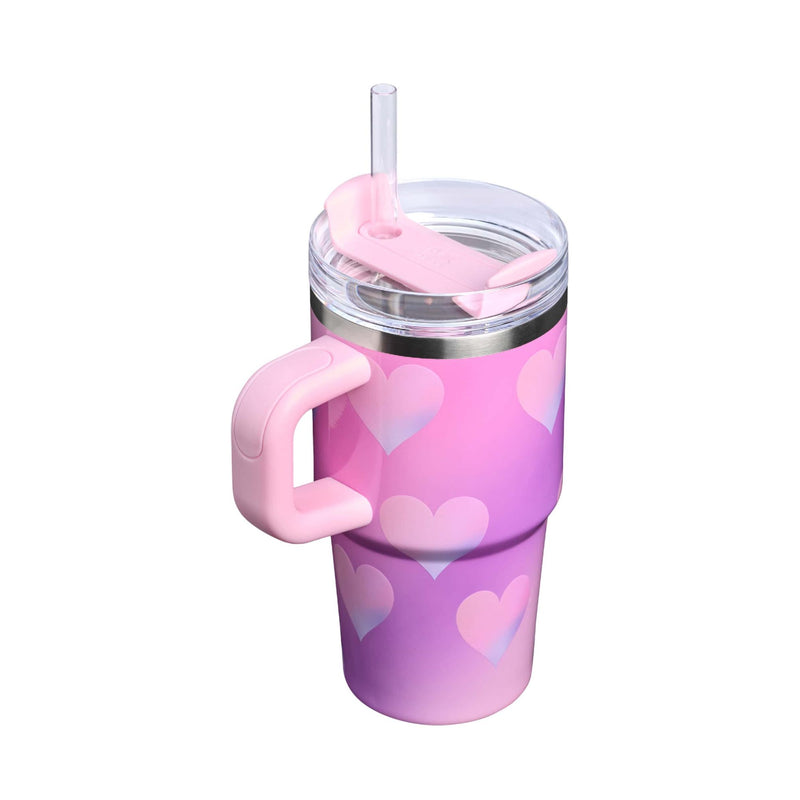 Stanley Quencher H2.0 Flowstate™ tumbler 20oz, powder pink heart gradient