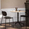 Harbour Column table round with star base Ø80, black/kunis breccia stone