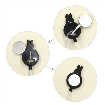 Miffy Cover for Apple Watch Charging Cable, Black