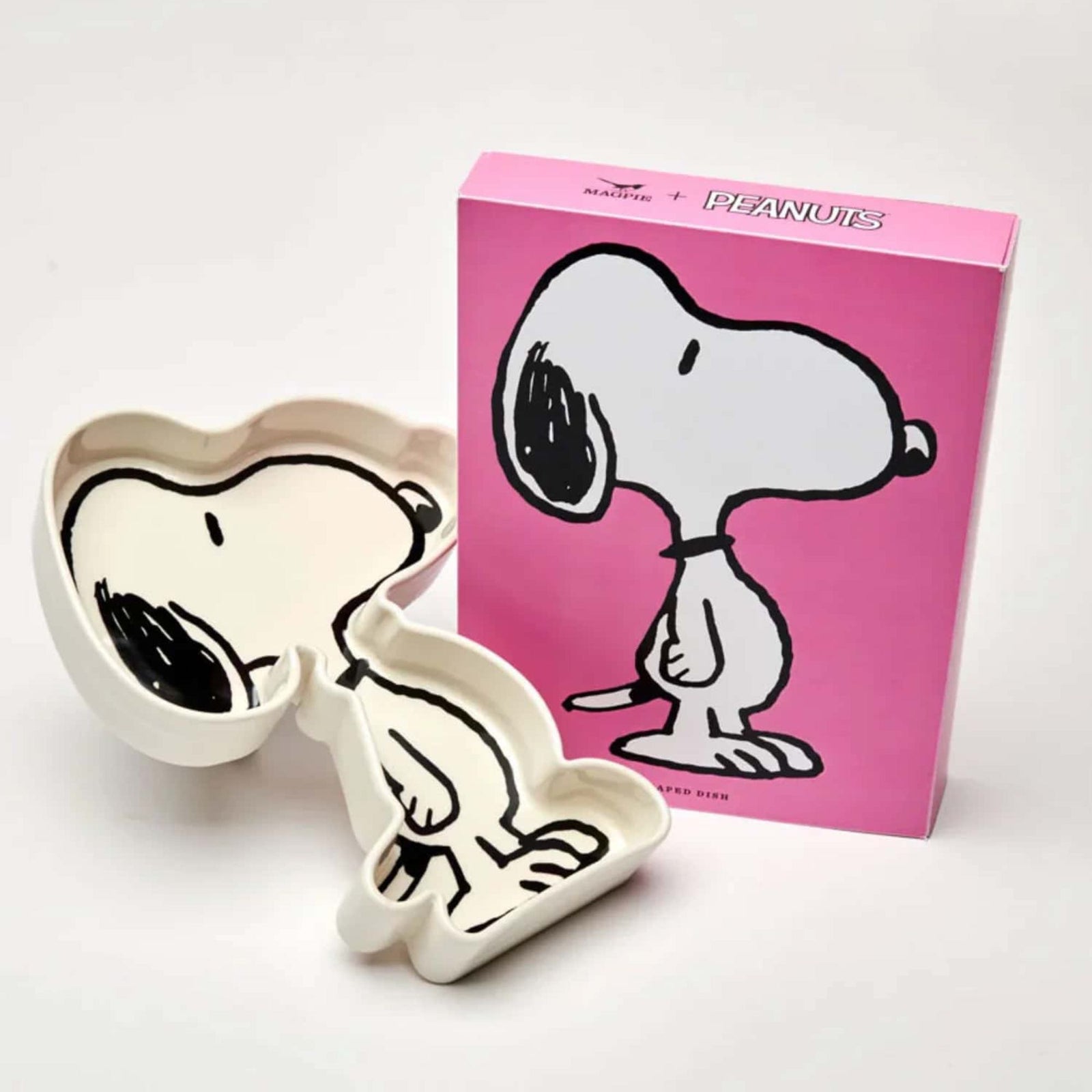 Peanuts x Magpie Snoopy Shaped Trinket Dish in White