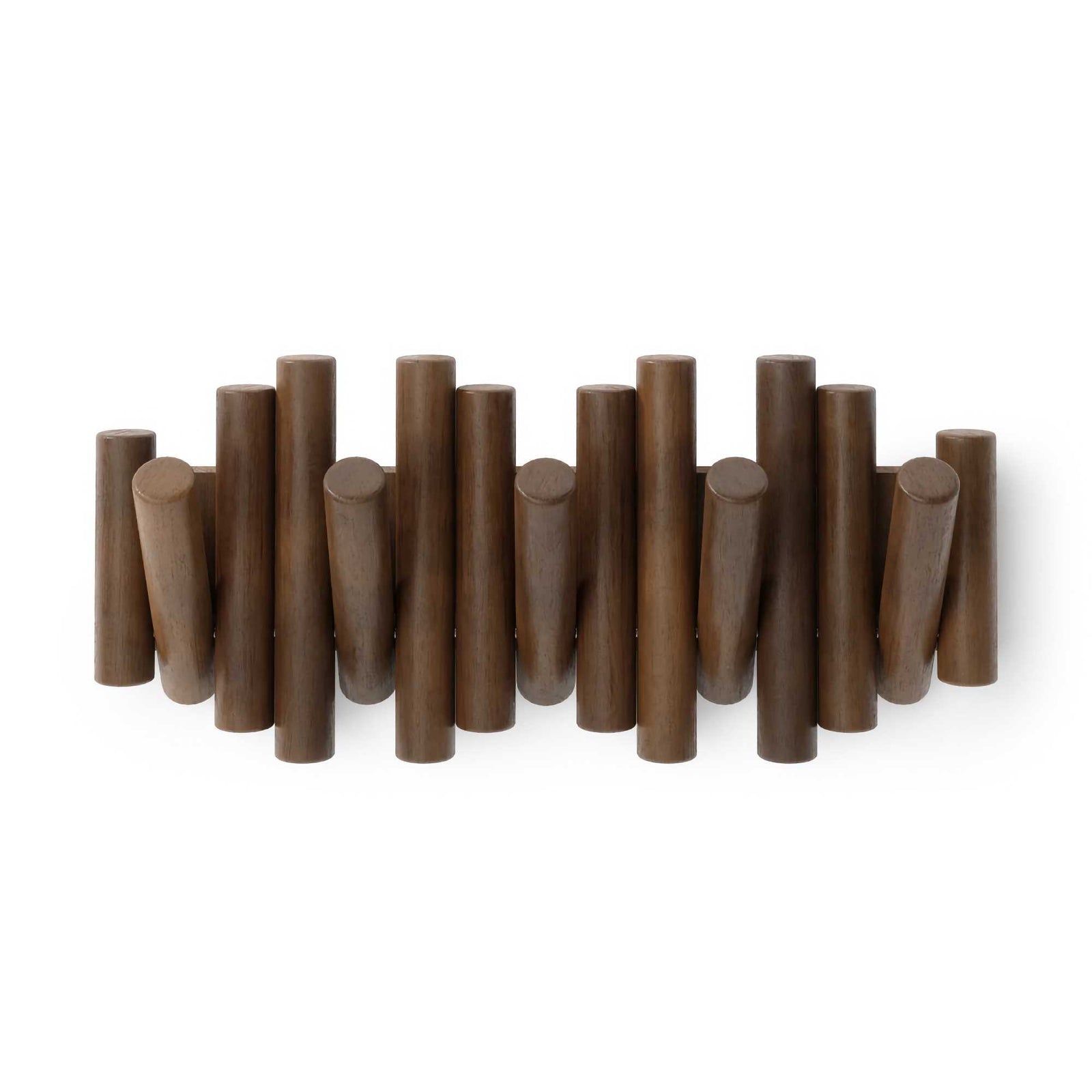 Umbra Picket wall hook, aged walnut