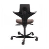 HAG Capisco Puls 8020 ergonomic chair, black/black/brown leather