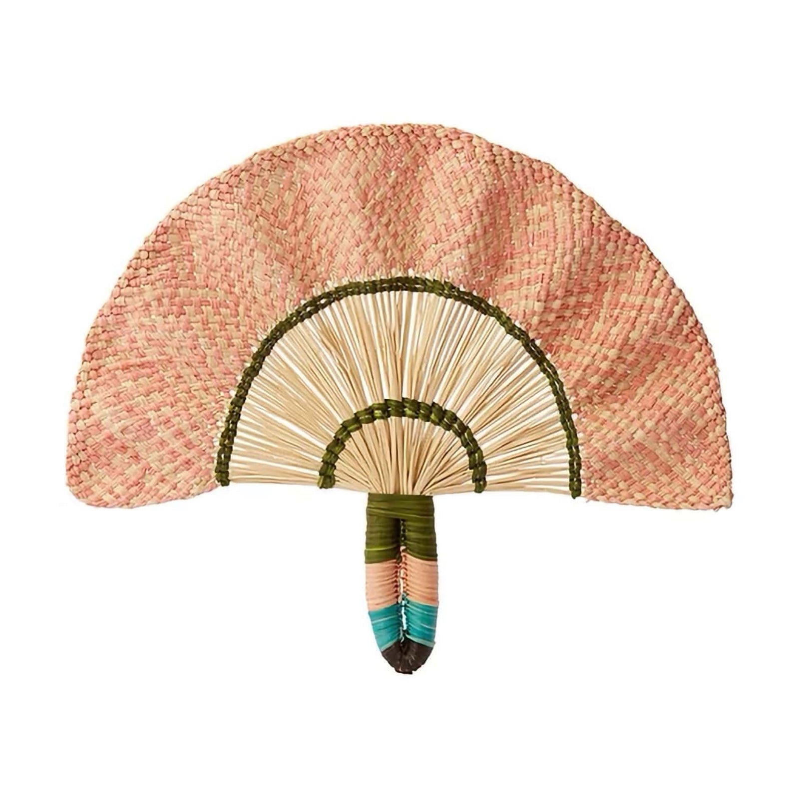 Coro Cora Toquilla Frilly hand fan, light pink