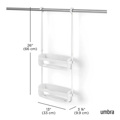 refurbished | Umbra Flex Shower Caddy, White