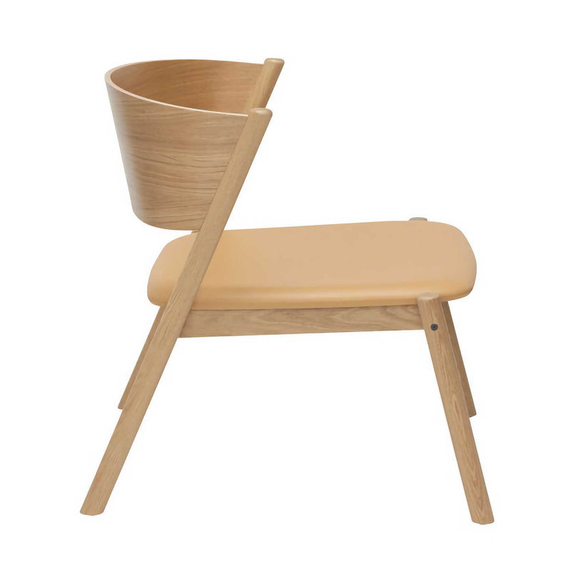 Hubsch Oblique lounge chair seat, natural