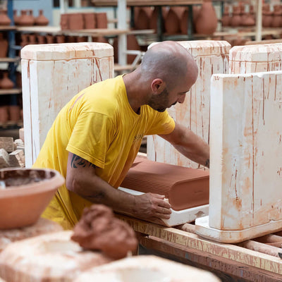 Muuto Ridge vase, terracotta