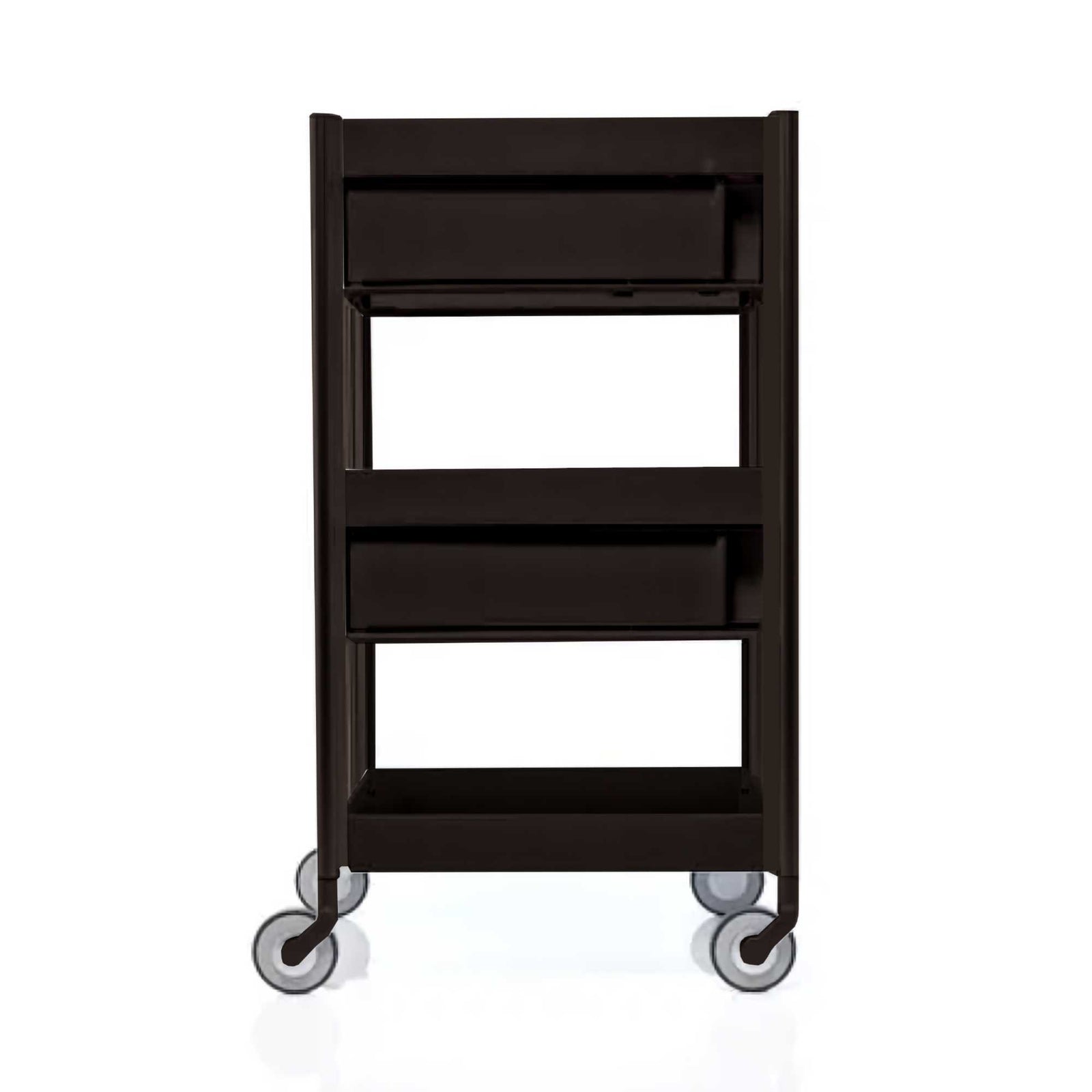 Studio Domo Ally High 3 Tier Trolley, Black/Black