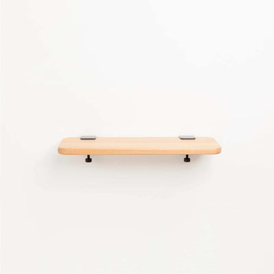 Tiptoe bracket wall shelf in solid oak, core edition