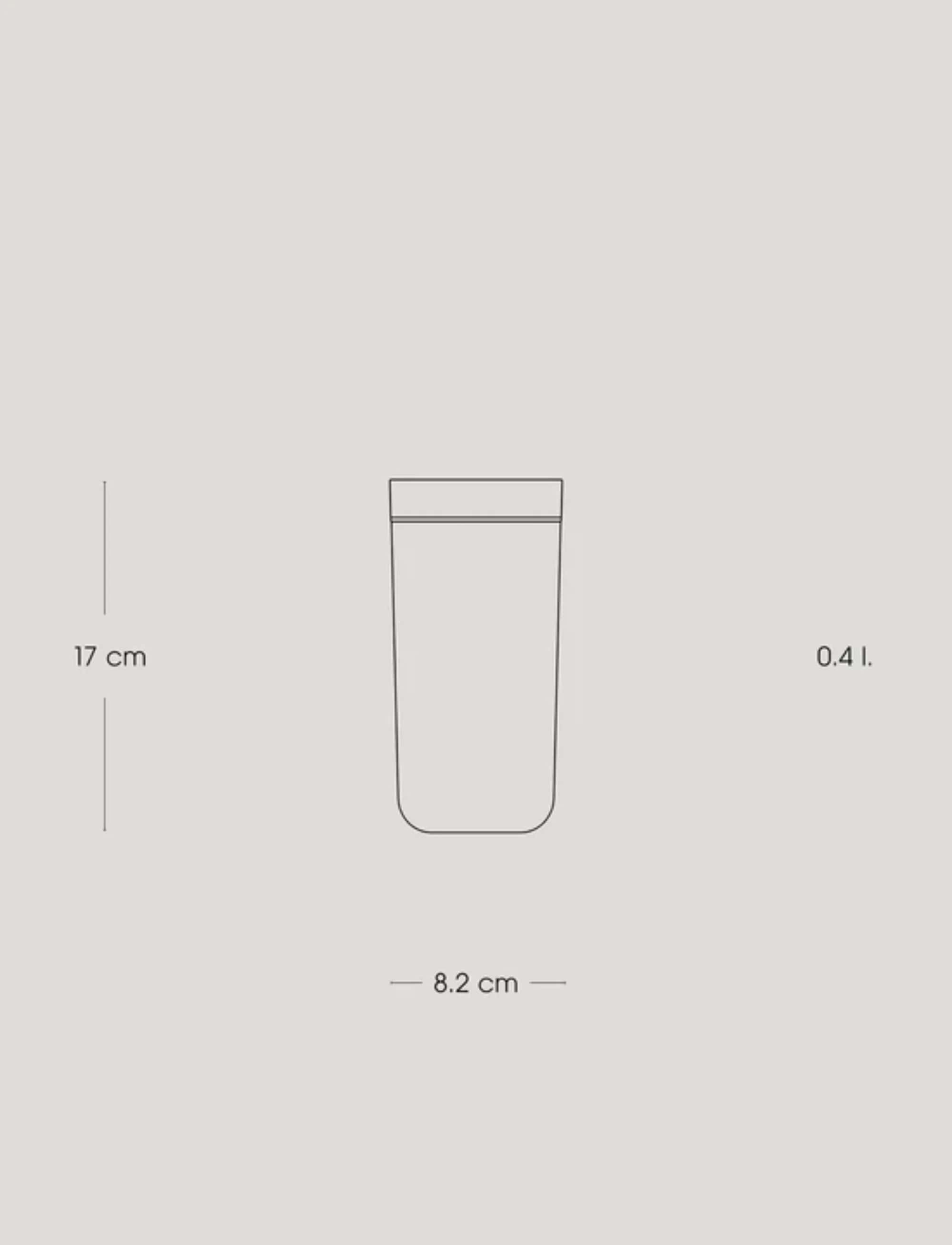 Stelton To Go Click vacuum insulated cup 400ml, soft black