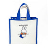 Miffy embroidery cotton tote bag, miffy's letter