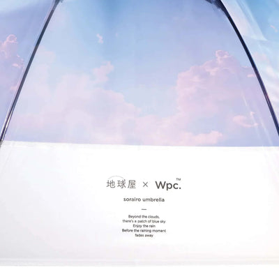 Wpc. × Chikyuya Dreamy Sky transparent long umbrella, twilight