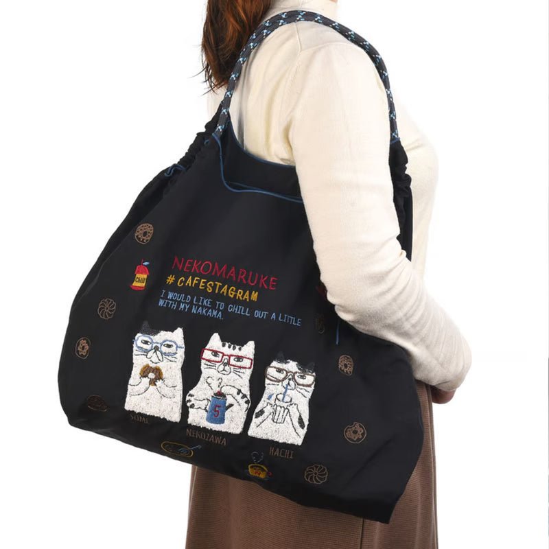Kusuguru Nekomaruke 3-way water-repellent tote
