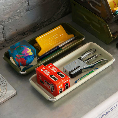 Dulton desktop tray, raw steel