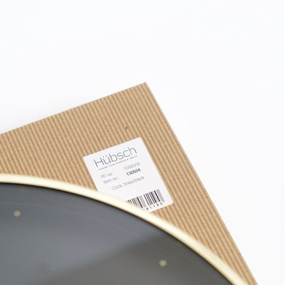 refurbished | Hübsch Time Wall Clock, Brass/Black