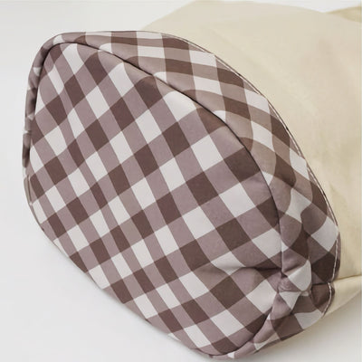 Miffy Diagonal Check series tote, beige