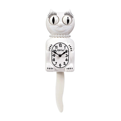 Kit-Cat Klock wall clock, lady white