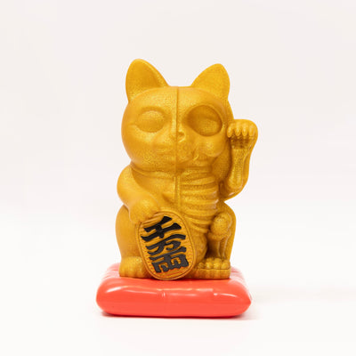 refurbished | 4D Master Fortune Cat touch lamp(25cm), gold glitter