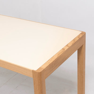 ex-display | Muuto Workshop table (130x65cm), warm grey linoleum/oak
