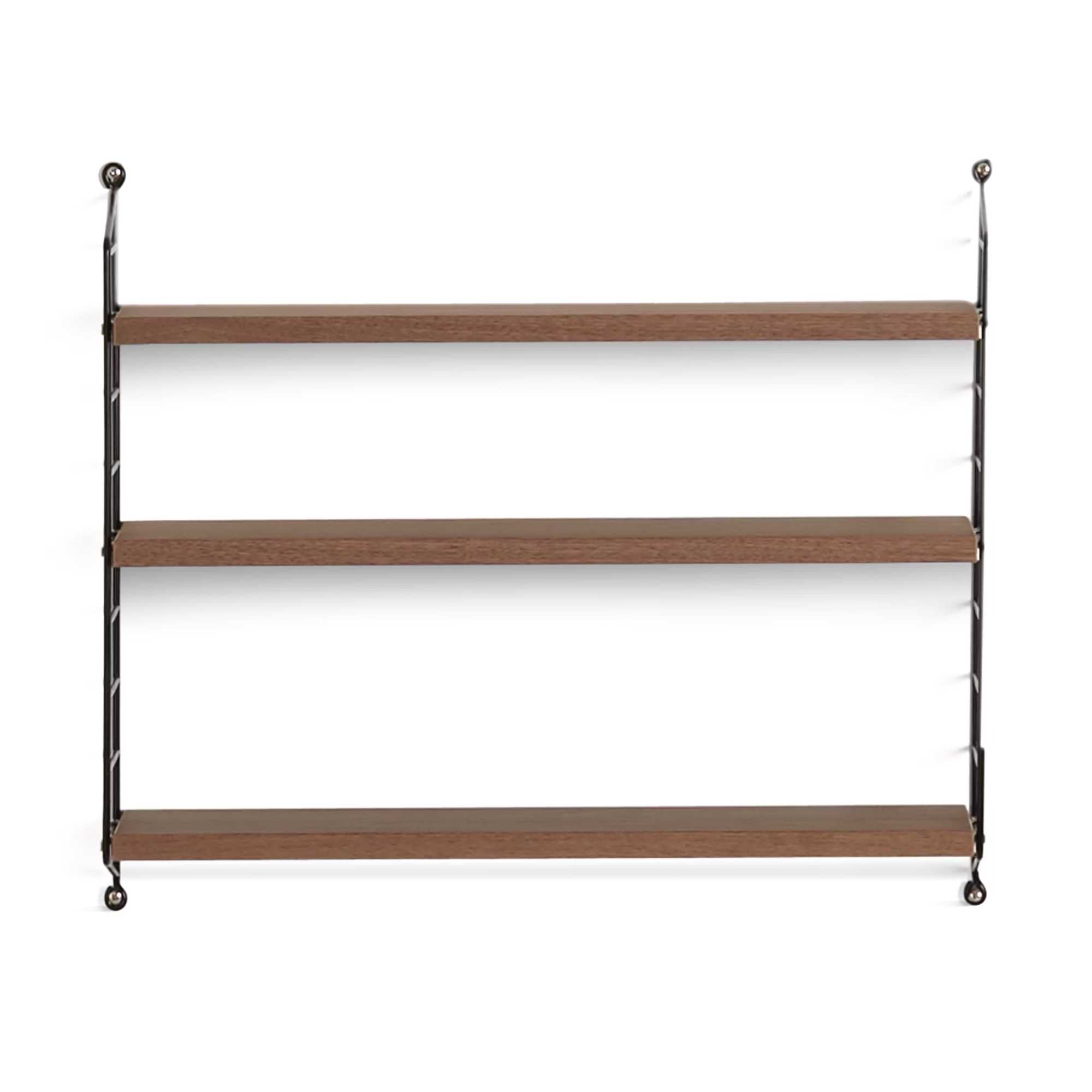 String Pocket Shelf, Walnut/Black