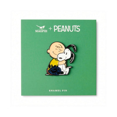 Peanuts x Magpie Snoopy enamel pin, be kind