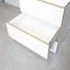 refurbished | Alwin's Space Box Extendable Table Drawers , White/Platinum Vintage Oak