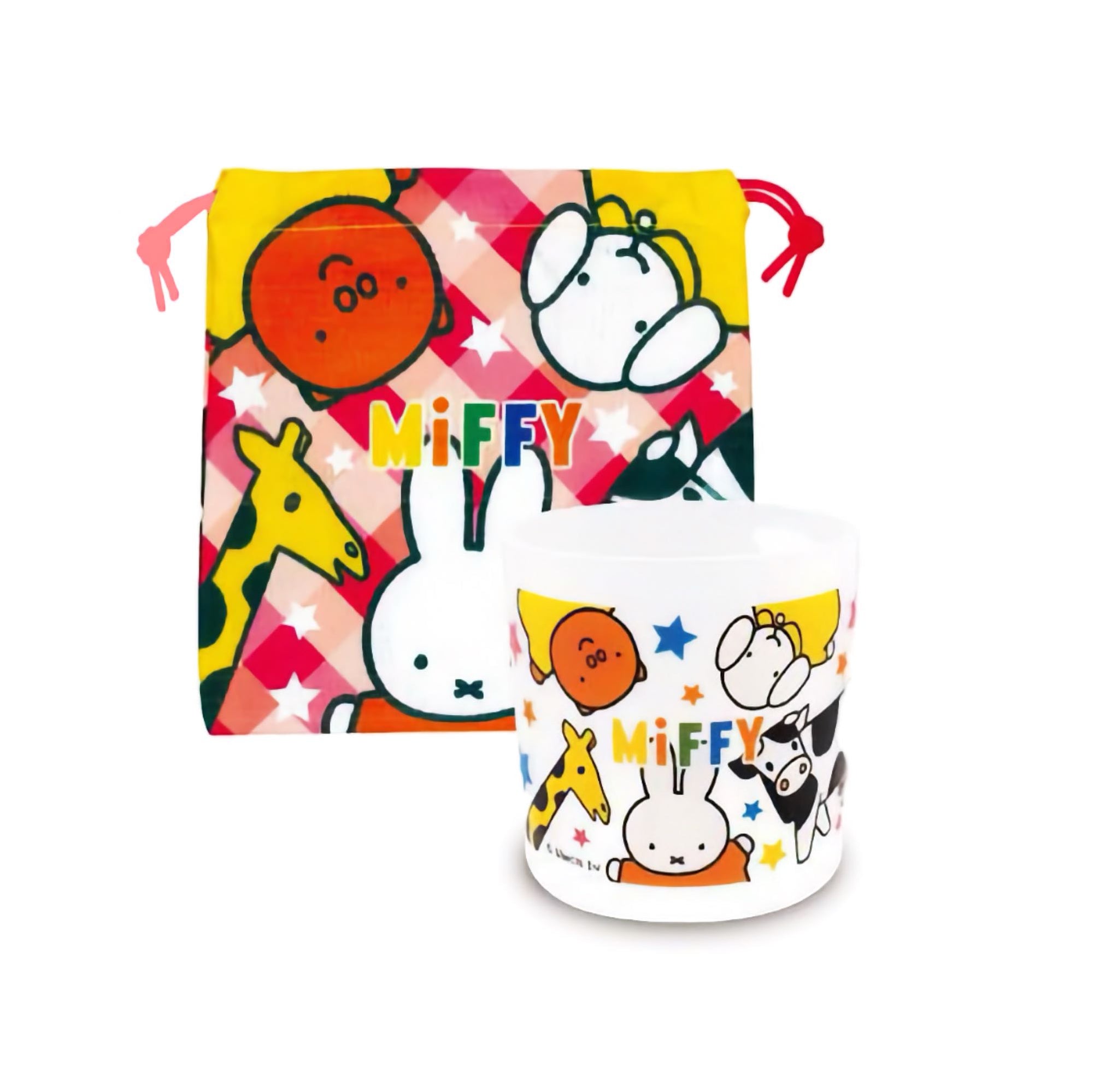 Miffy mini cup & drawstring bag, friends