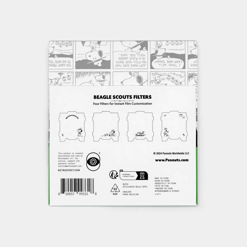 Snoopy Peanuts Beagle Scouts Photo Filters for Polaroid Instant Film Cameras