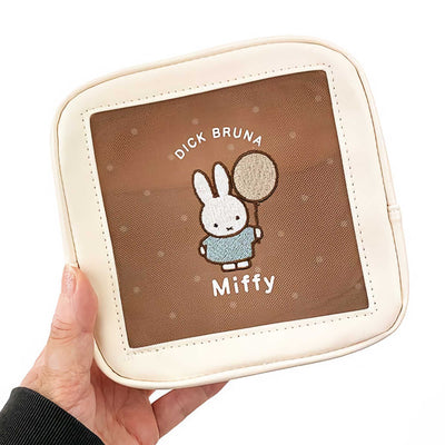Marimo Craft Miffy Sherbet Mesh Series Box Pouch , Beige