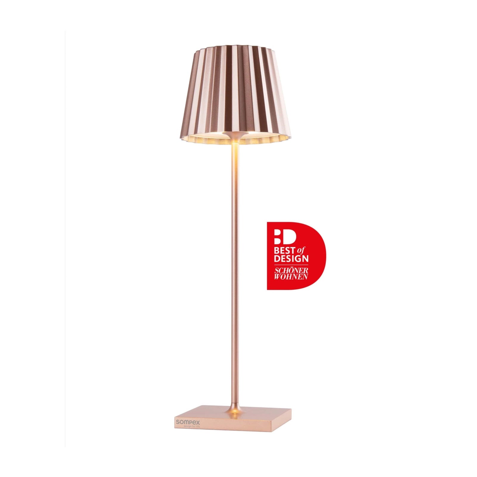 Sompex Troll 2.0 outdoor portable lamp, rose gold