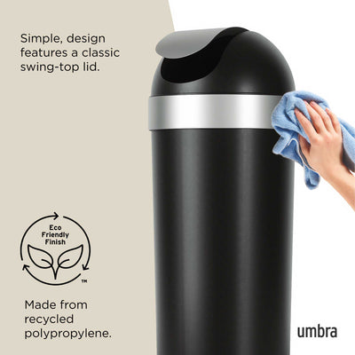 Umbra Venti trash can 62L, black/nickel