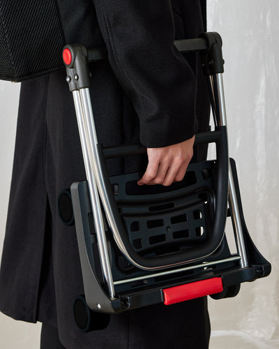 Rolser One Tweed T-Shop 4 Wheel Swivelling Foldable Shopping Trolley, black